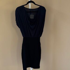 Zara One Shoulder Black Dress
